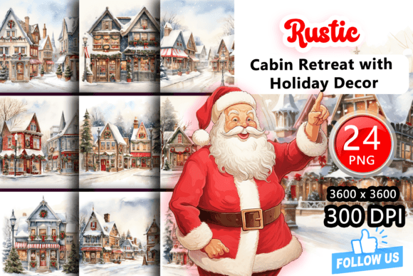 Download Rustic Cabin Retreat with Holiday Decor - Rustic Collection