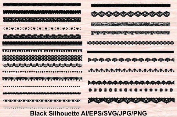 Download Classic Lace Borders Silhouettes Bundle - Borders Collection